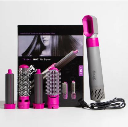 ✨ Cepillo Secador 5 en 1 – Alisa, Seca, Da Volumen y Estiliza tu Cabello