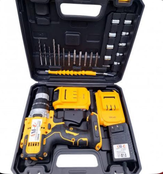 🔥 Taladro Potencia 21V – Kit 26 Piezas + 2 Baterías